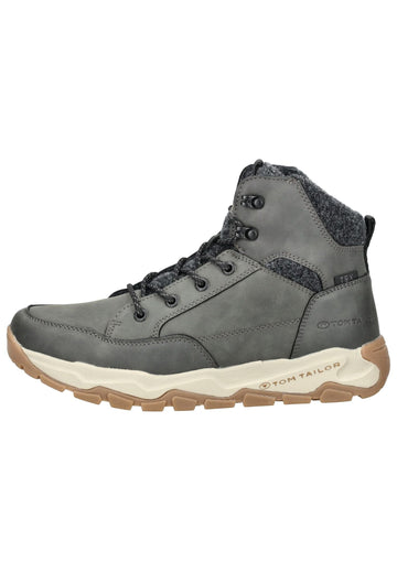 Tom Tailor Stiefelette Lederimitat/Textil Coal Warmfutter - surf4shoes