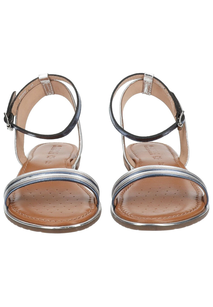 Geox Sandalen Leder Blau/Silber - surf4shoes