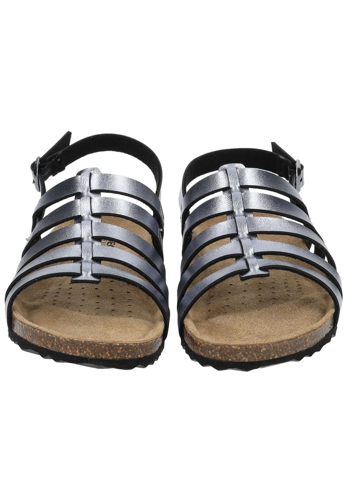 Geox Sandalen Lederimitat Metallic Anthracite - surf4shoes