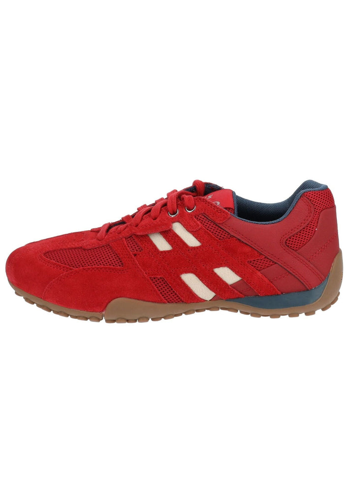 Geox Sneaker Veloursleder/Mesh Rot/Weiß - surf4shoes