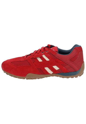 Geox Sneaker Veloursleder/Mesh Rot/Weiß - surf4shoes
