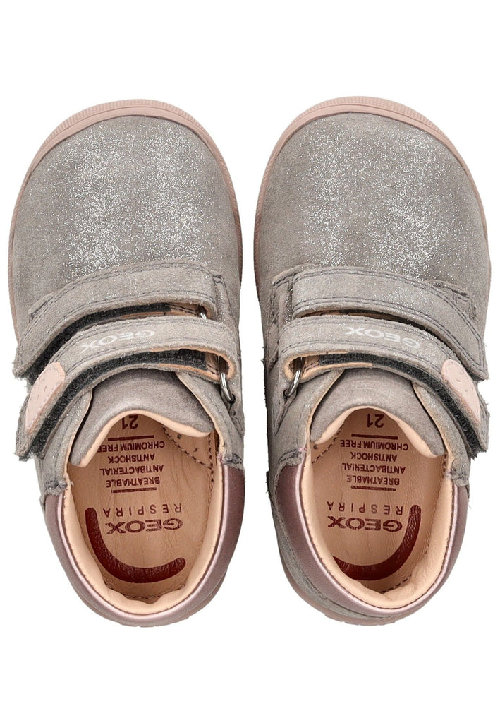 Geox Halbschuhe Leder/Synthetik Grau/Rosa - surf4shoes