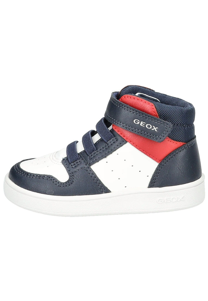 Geox Sneaker Lederimitat/Textil Weiß/Navy - surf4shoes