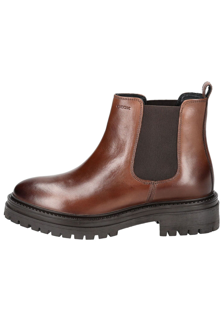 Geox Stiefelette Leder/Textil Dunkelbraun - surf4shoes