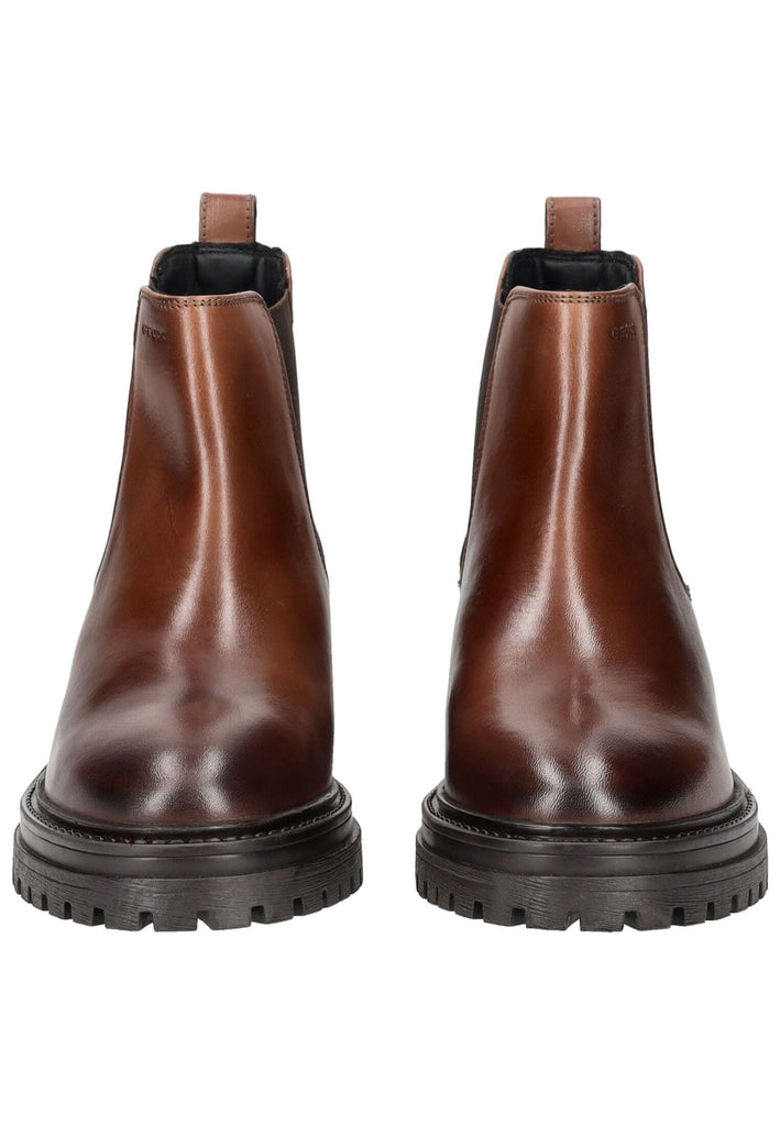 Geox Stiefelette Leder/Textil Dunkelbraun - surf4shoes