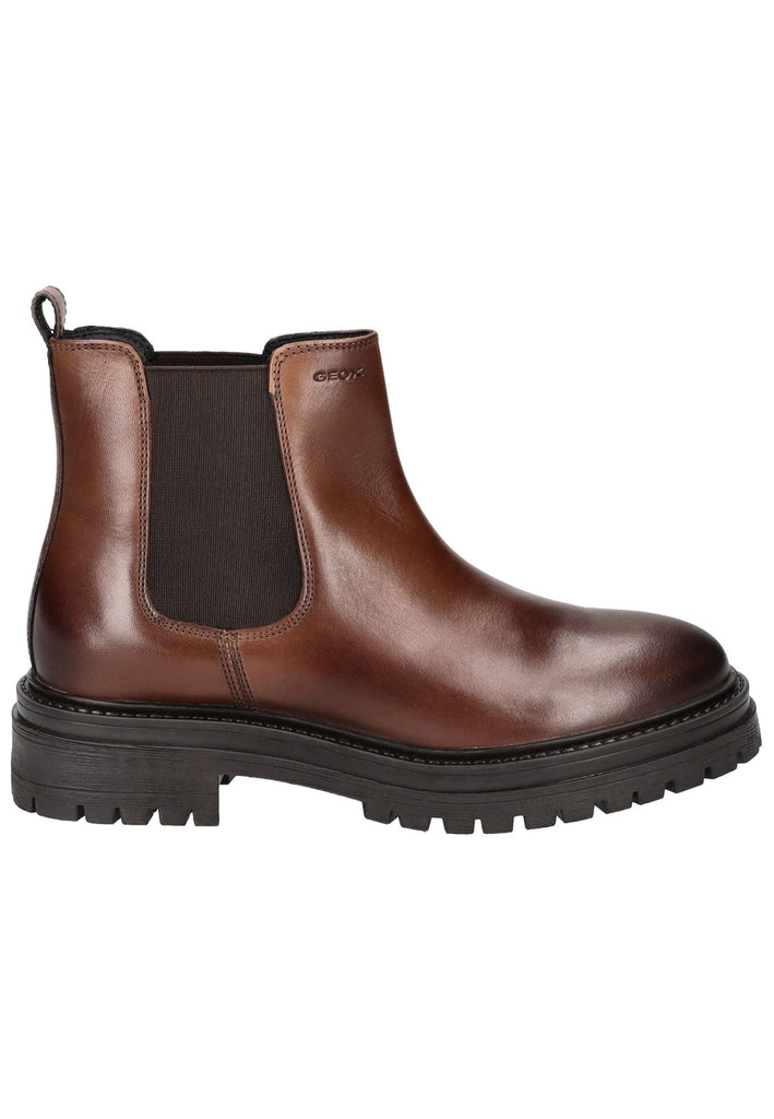 Geox Stiefelette Leder/Textil Dunkelbraun - surf4shoes