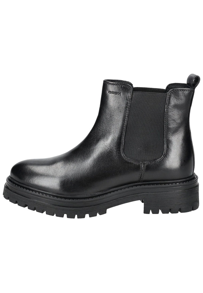 Geox Stiefelette Leder/Textil Schwarz - surf4shoes
