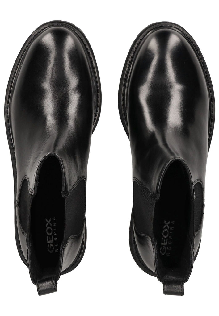 Geox Stiefelette Leder/Textil Schwarz - surf4shoes