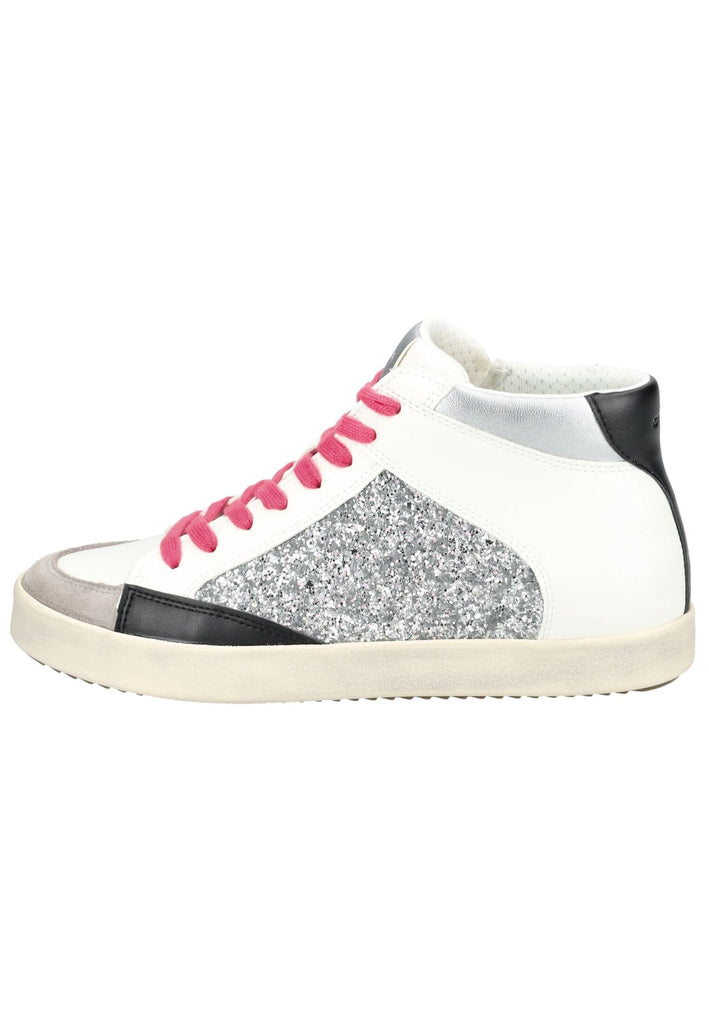 Geox Sneaker Lederimitat/Textil Silber - surf4shoes