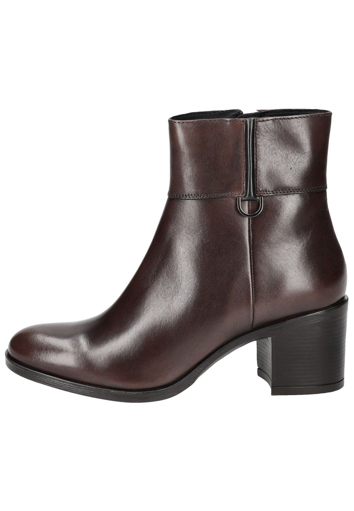 Geox Stiefelette Glattleder Dunkelbraun/Schwarz - surf4shoes