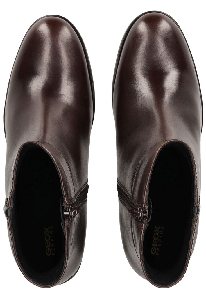 Geox Stiefelette Glattleder Dunkelbraun/Schwarz - surf4shoes