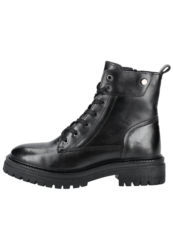 Geox Stiefelette Glattleder Schwarz Warmfutter - surf4shoes