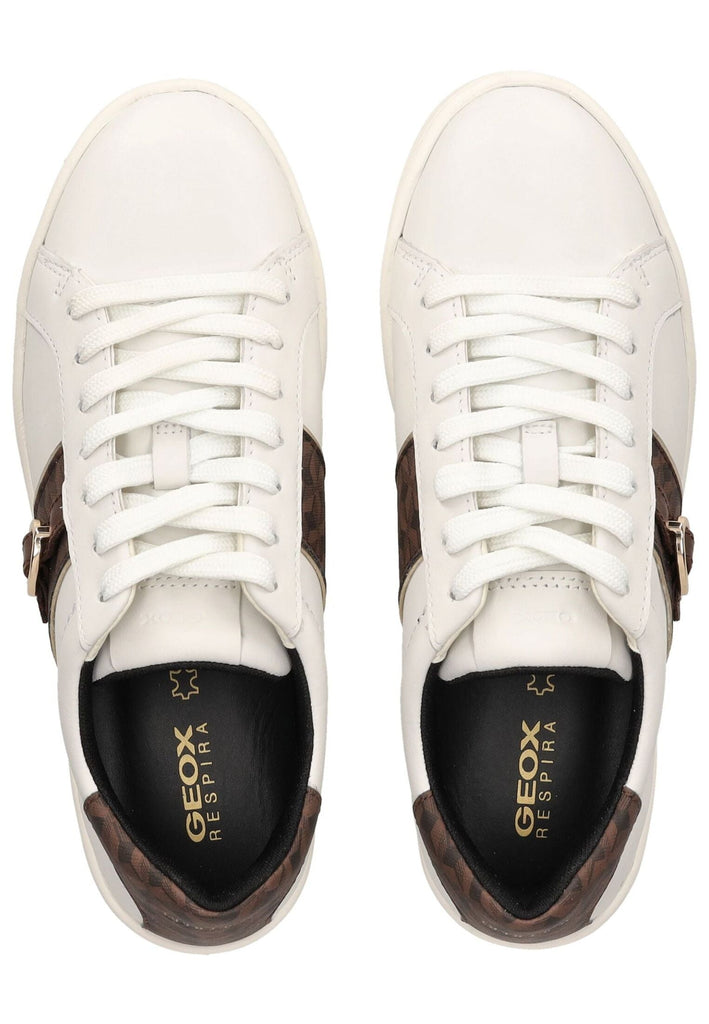 Geox Sneaker Leder/Textil Weiß/Braun - surf4shoes