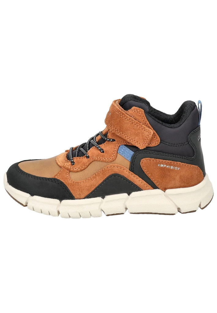 Geox Stiefelette Veolurs/Textil/Synthetik Braun/Schwarz Warmfutter - surf4shoes