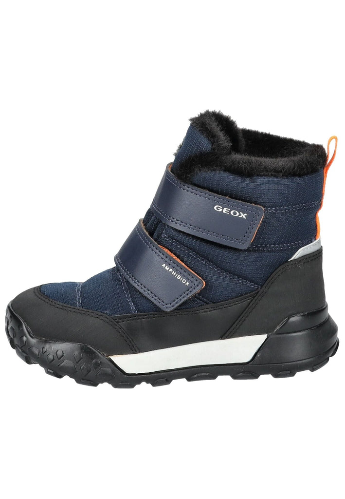 Geox Stiefelette Lederimitat/Textil Navy/Schwarz Warmfutter - surf4shoes