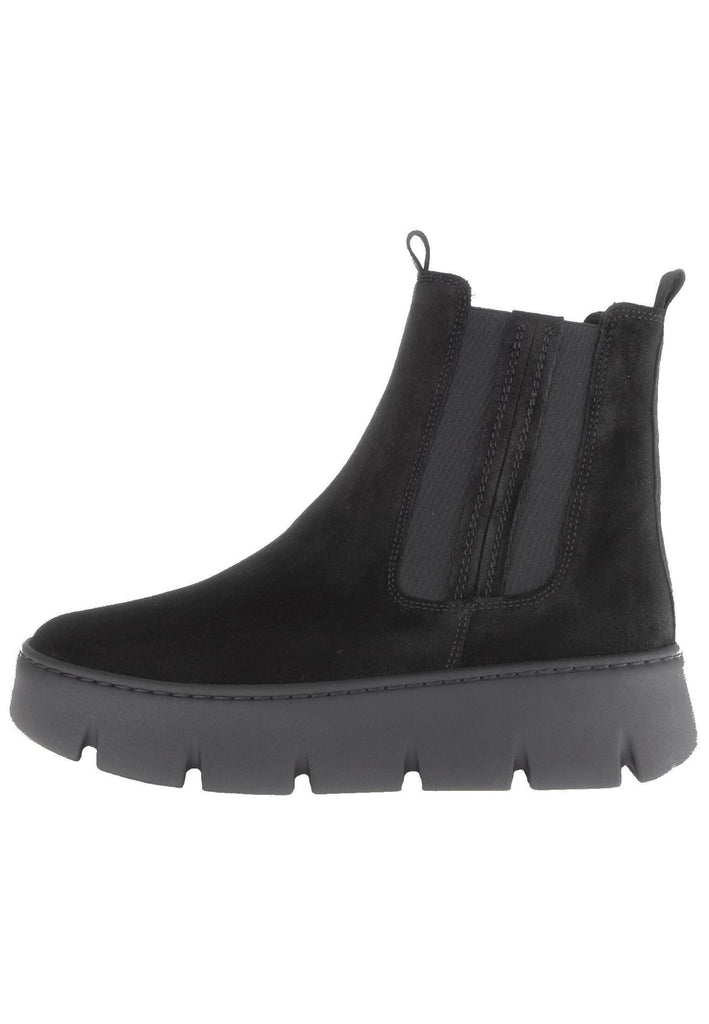 Gabor Stiefelette Veloursleder Schwarz - surf4shoes
