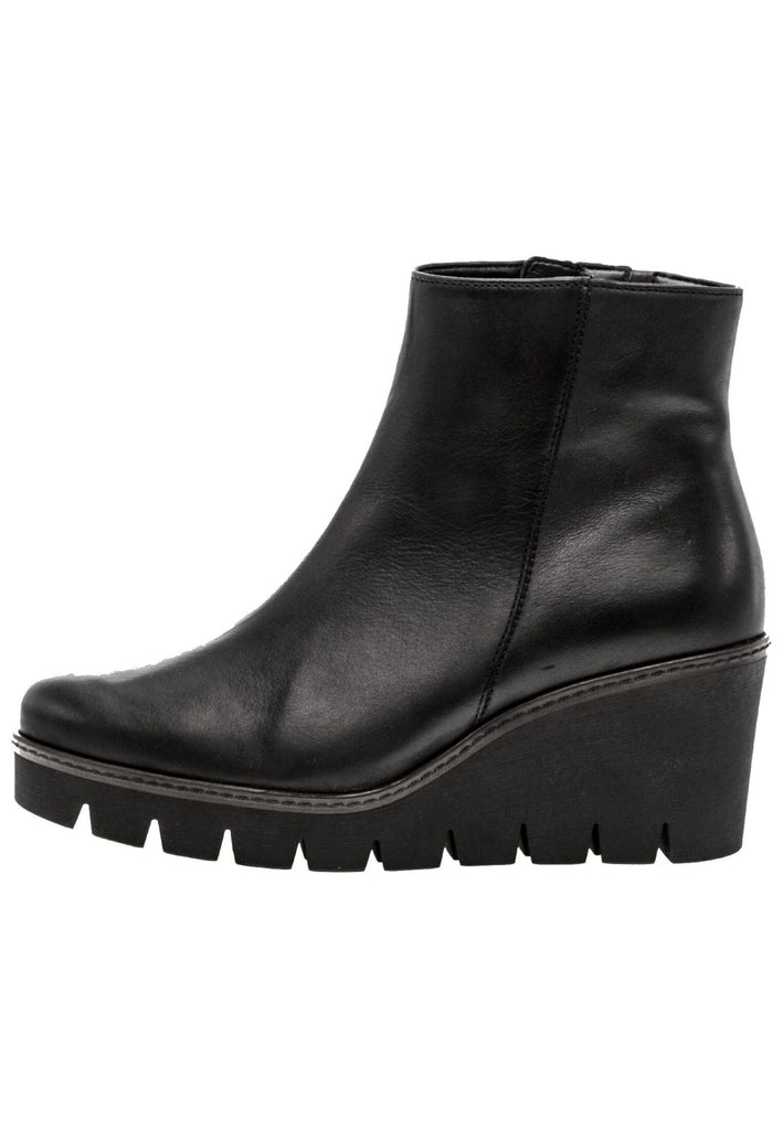 Gabor Stiefelette Glattleder Schwarz - surf4shoes