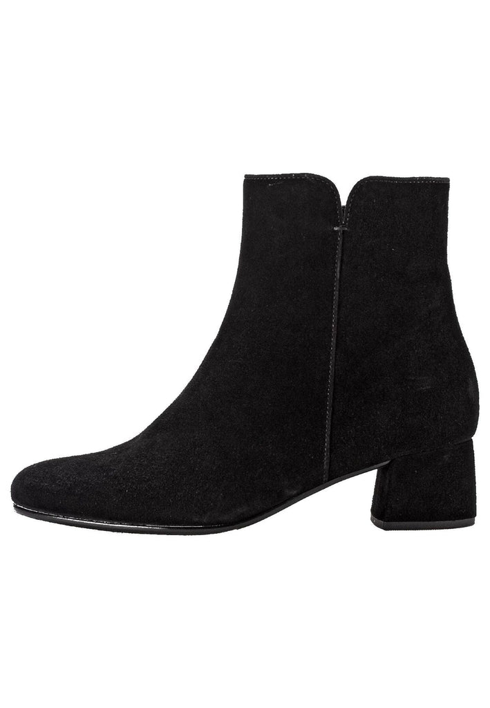 Gabor Stiefelette Veloursleder Schwarz - surf4shoes