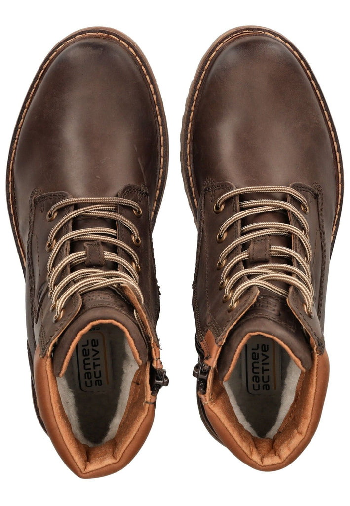 camel active Stiefelette Leder Dunkelbraun Warmfutter - surf4shoes