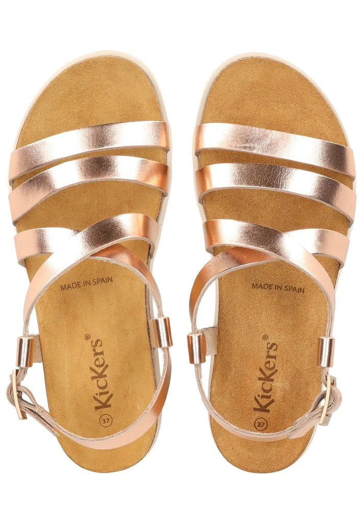 Kickers Sandalen Leder Metallic Rose - surf4shoes