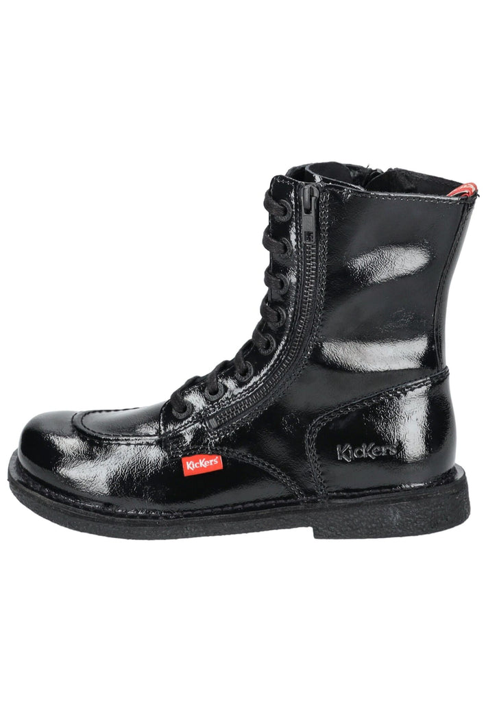 Kickers Stiefelette Leder Schwarz Lack - surf4shoes