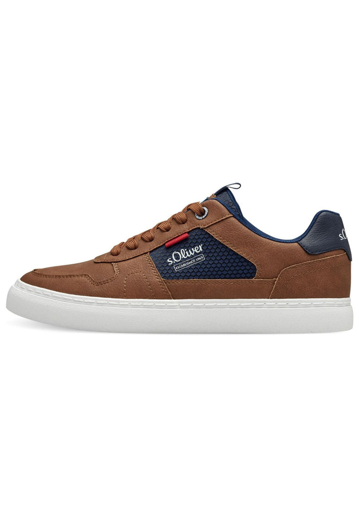 s.Oliver Sneaker Lederimitat/Textil Cognac - surf4shoes