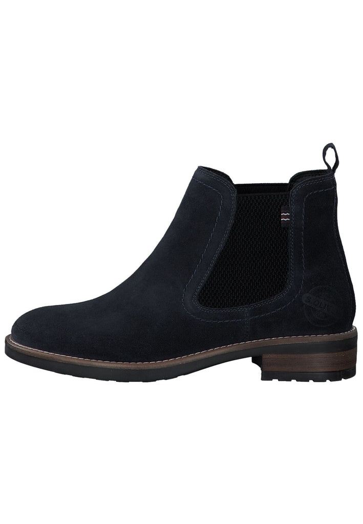 s.Oliver Stiefelette Veloursleder/Textil Navy - surf4shoes