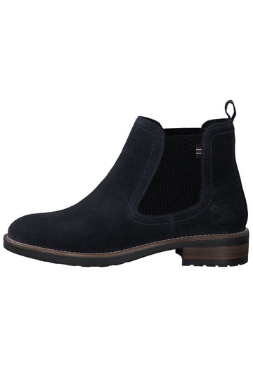 s.Oliver Stiefelette Veloursleder/Textil Navy - surf4shoes