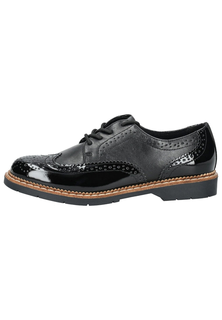 s.Oliver Halbschuhe Lederimitat Schwarz - surf4shoes