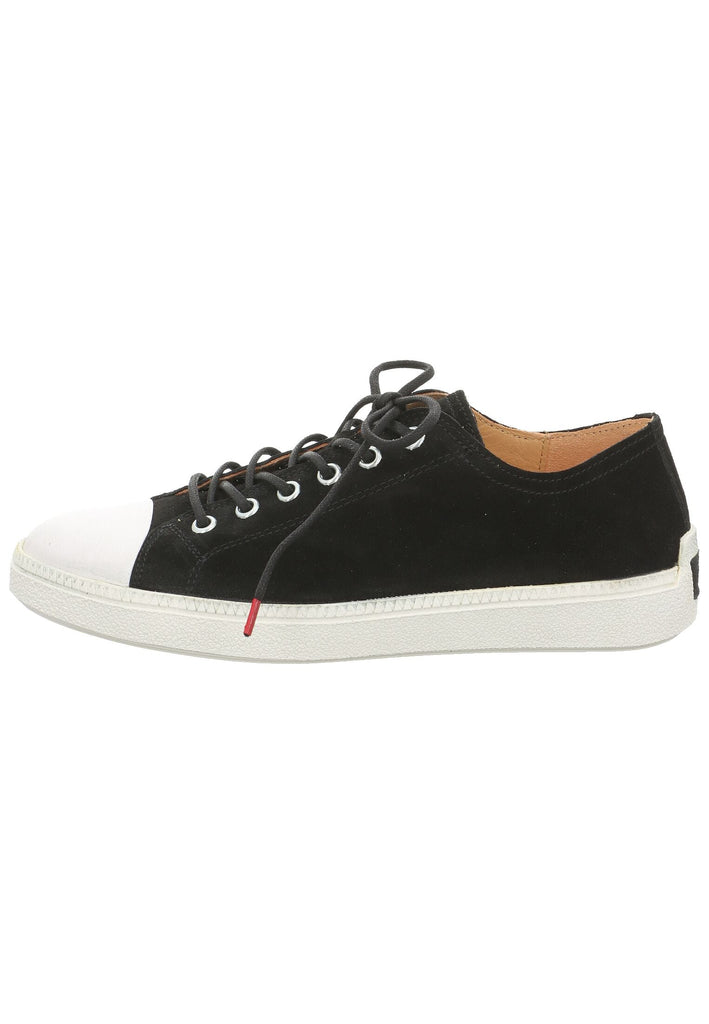 Think! Halbschuhe Veloursleder Schwarz/Weiß - surf4shoes