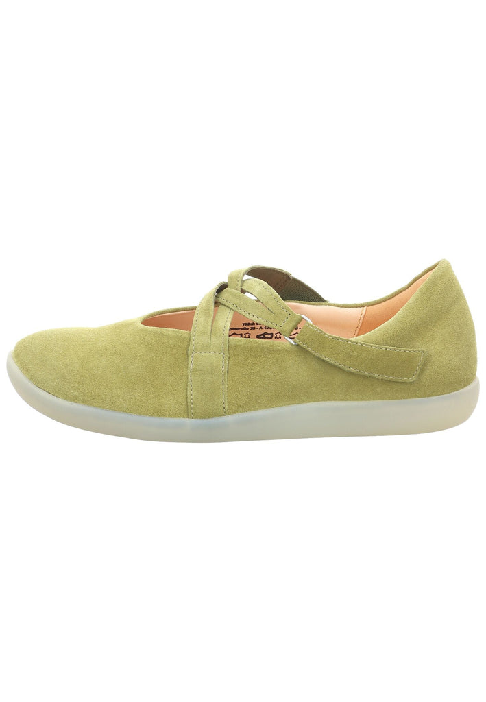 Think! Ballerinas Veloursleder Grün - surf4shoes
