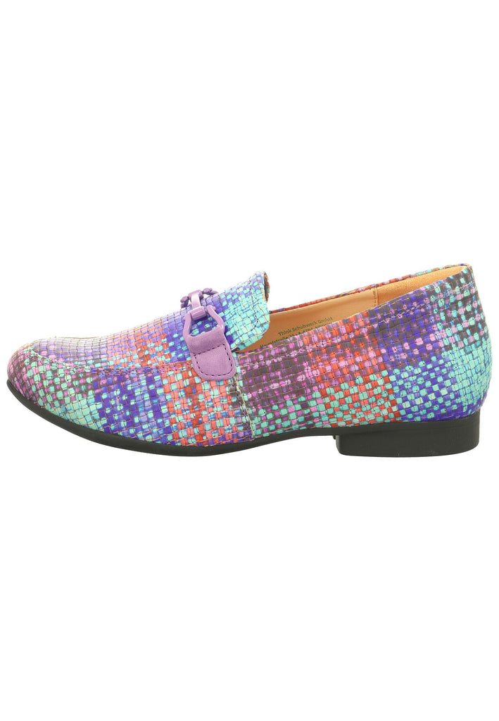 Think! Slipper Leder Blau/Multi - surf4shoes