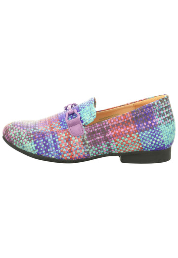 Think! Slipper Leder Blau/Multi - surf4shoes