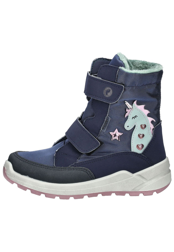 Ricosta Stiefelette Lederimitat/Textil Marine Warmfutter - surf4shoes