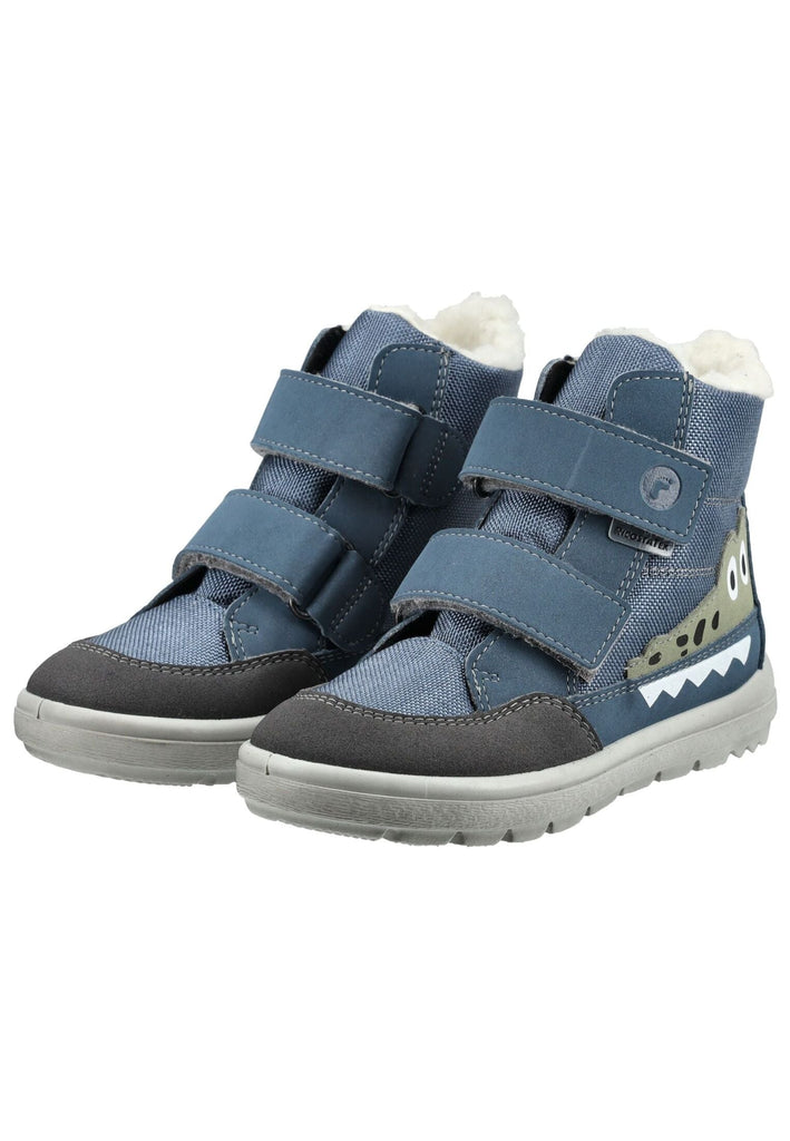 Ricosta Stiefelette Lederimitat/Textil Blau/Grau Warmfutter - surf4shoes