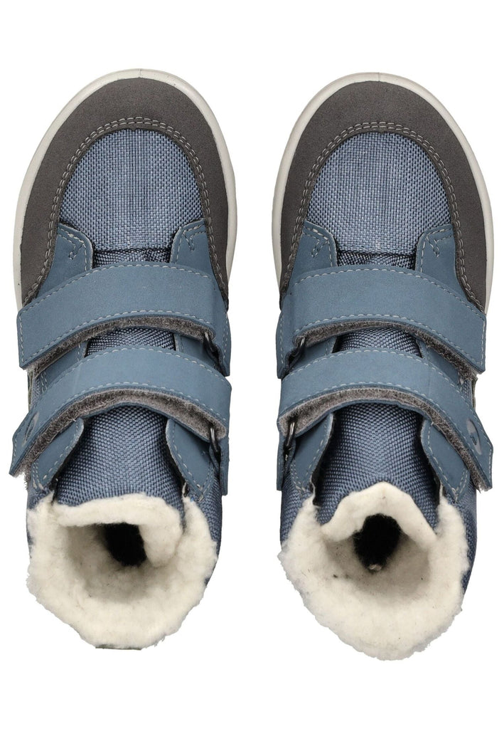 Ricosta Stiefelette Lederimitat/Textil Blau/Grau Warmfutter - surf4shoes