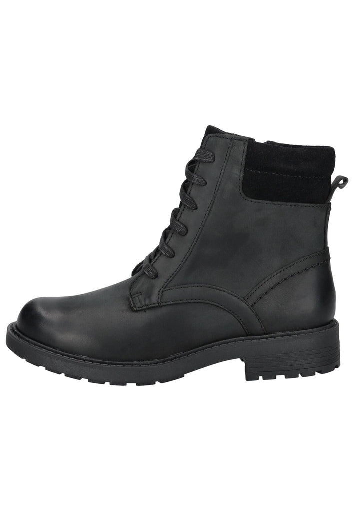 Clarks Stiefelette Leder Schwarz Warmfutter - surf4shoes