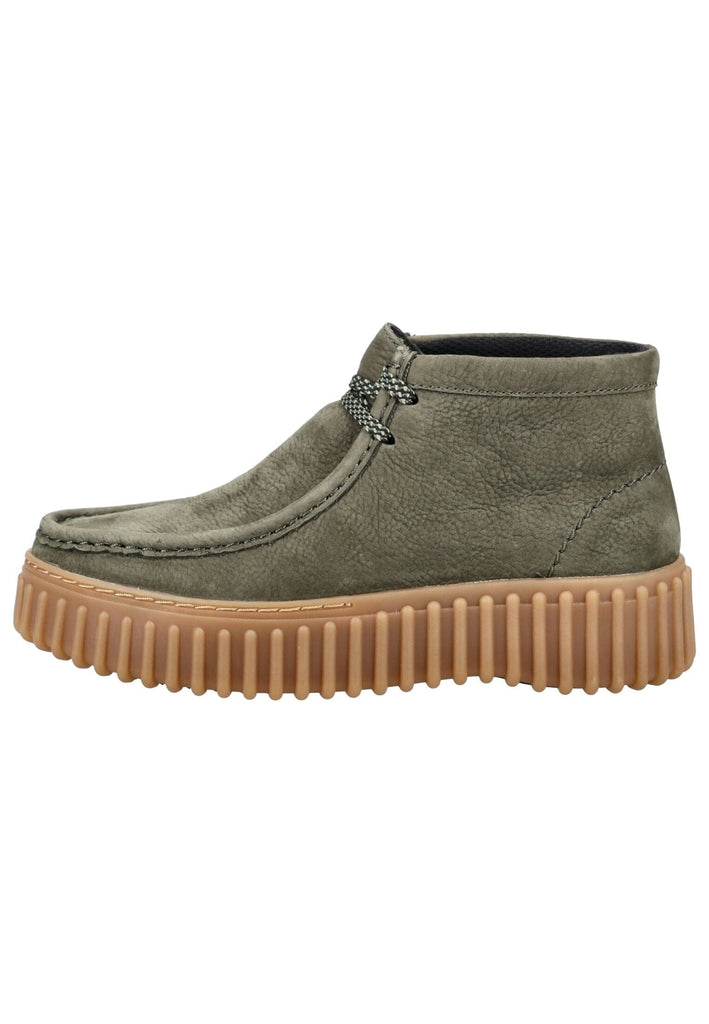 Clarks Stiefelette Nubukleder Dunkelgrün - surf4shoes