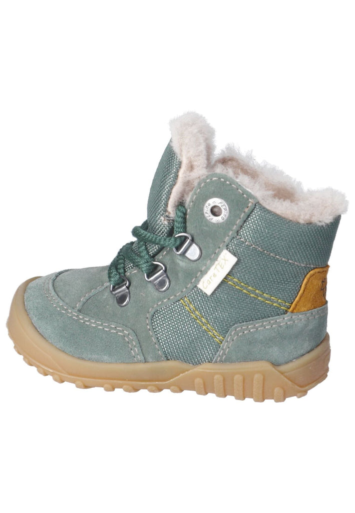 Pepino Stiefelette Leder/Textil Grün/Gelb Warmfutter - surf4shoes