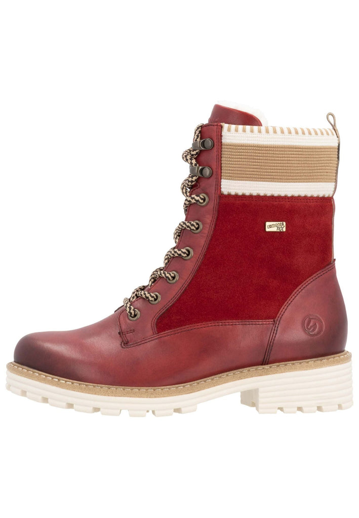 Remonte Stiefelette Leder Rot/Beige - surf4shoes