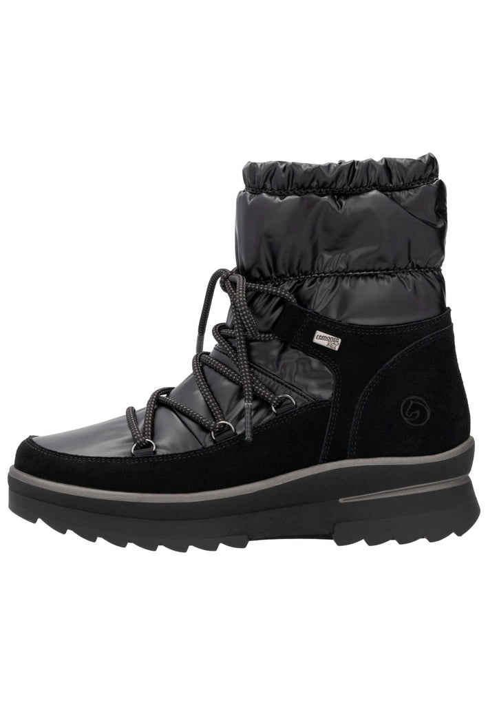 Remonte Stiefelette Lederimitat Schwarz Warmfutter - surf4shoes