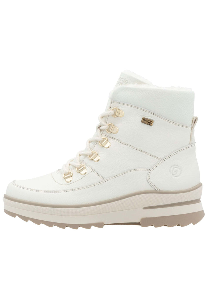 Remonte Stiefelette Glattleder Weiß Warmfutter - surf4shoes