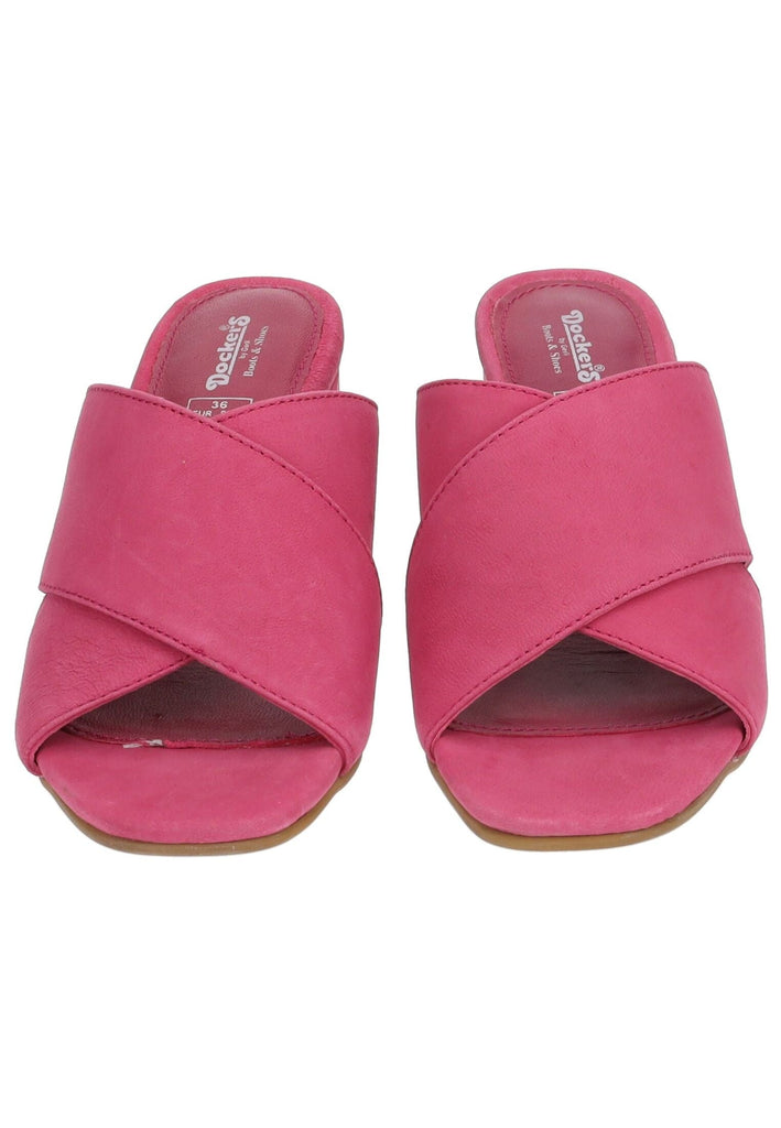 Dockers Pantoletten Nubukleder Pink - surf4shoes