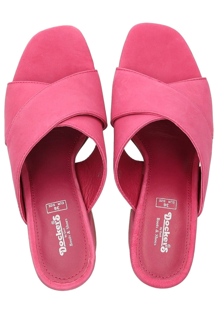 Dockers Pantoletten Nubukleder Pink - surf4shoes