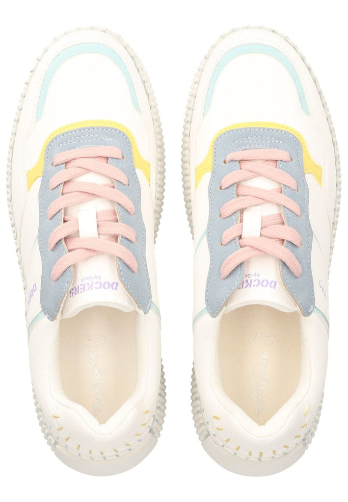 Dockers Sneaker Leder/Synthetik Weiß Kombi - surf4shoes