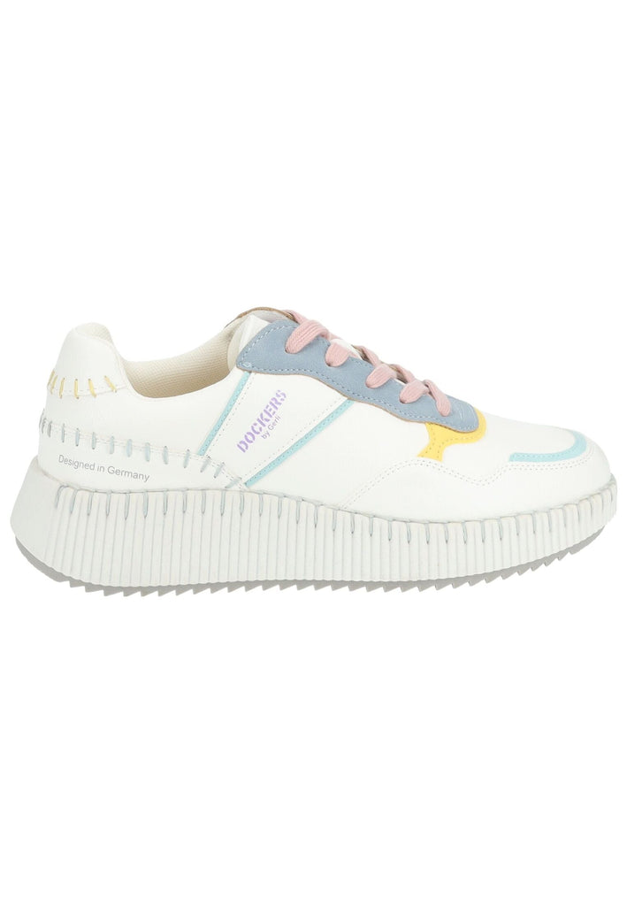 Dockers Sneaker Leder/Synthetik Weiß Kombi - surf4shoes