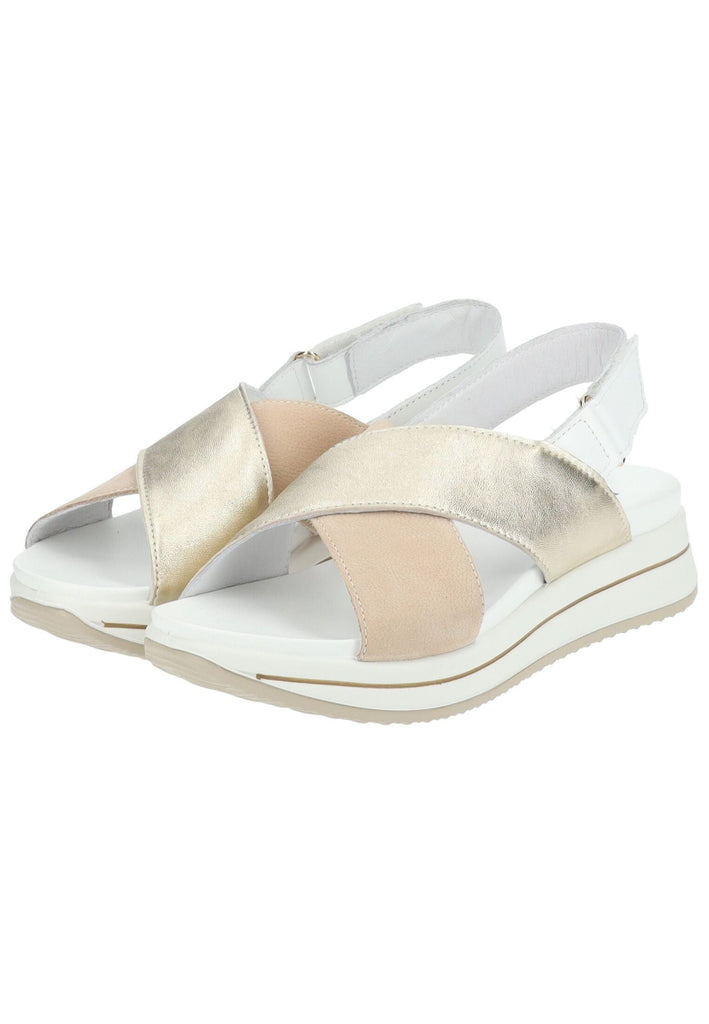 IGI&CO Sandalen Nubukleder Beige/Gold - surf4shoes