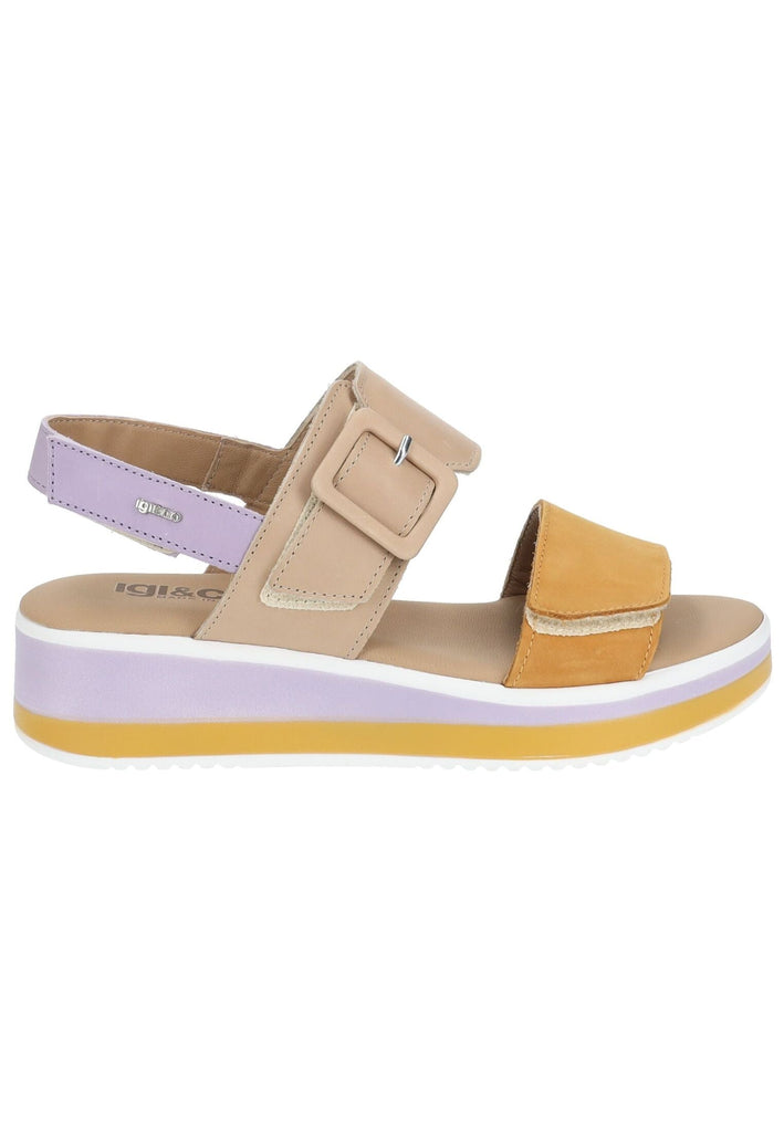 IGI&CO Sandalen Leder Braun/LIla - surf4shoes