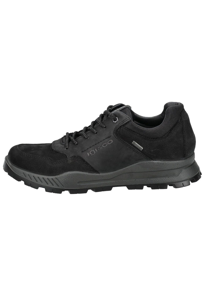IGI&CO Sneaker Nubukleder/Textil Schwarz - surf4shoes