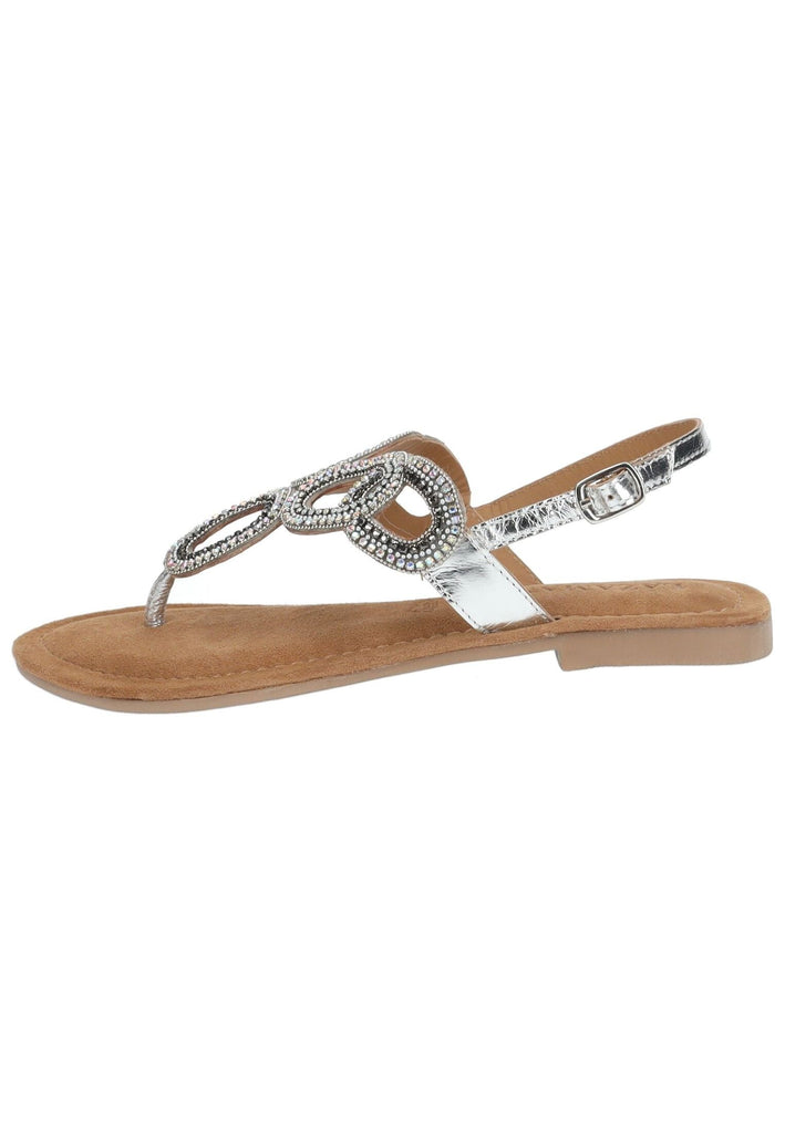 Lazamani Sandalen Leder/Textil Silber - surf4shoes